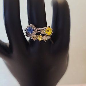 Three Fragrant Jewels Sunflower rings Size 9